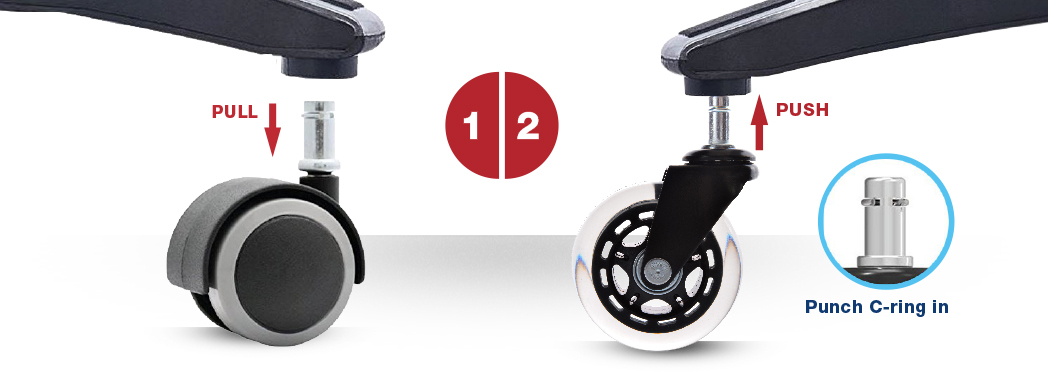 Axl Global The Main Axle Of, How To Install Chair Casters